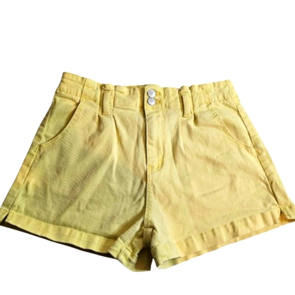 No Boundaries Juniors Butter Yellow Banana High Waist Classic Shorts Size M(7-9) - Picture 1 of 7
